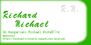 richard michael business card